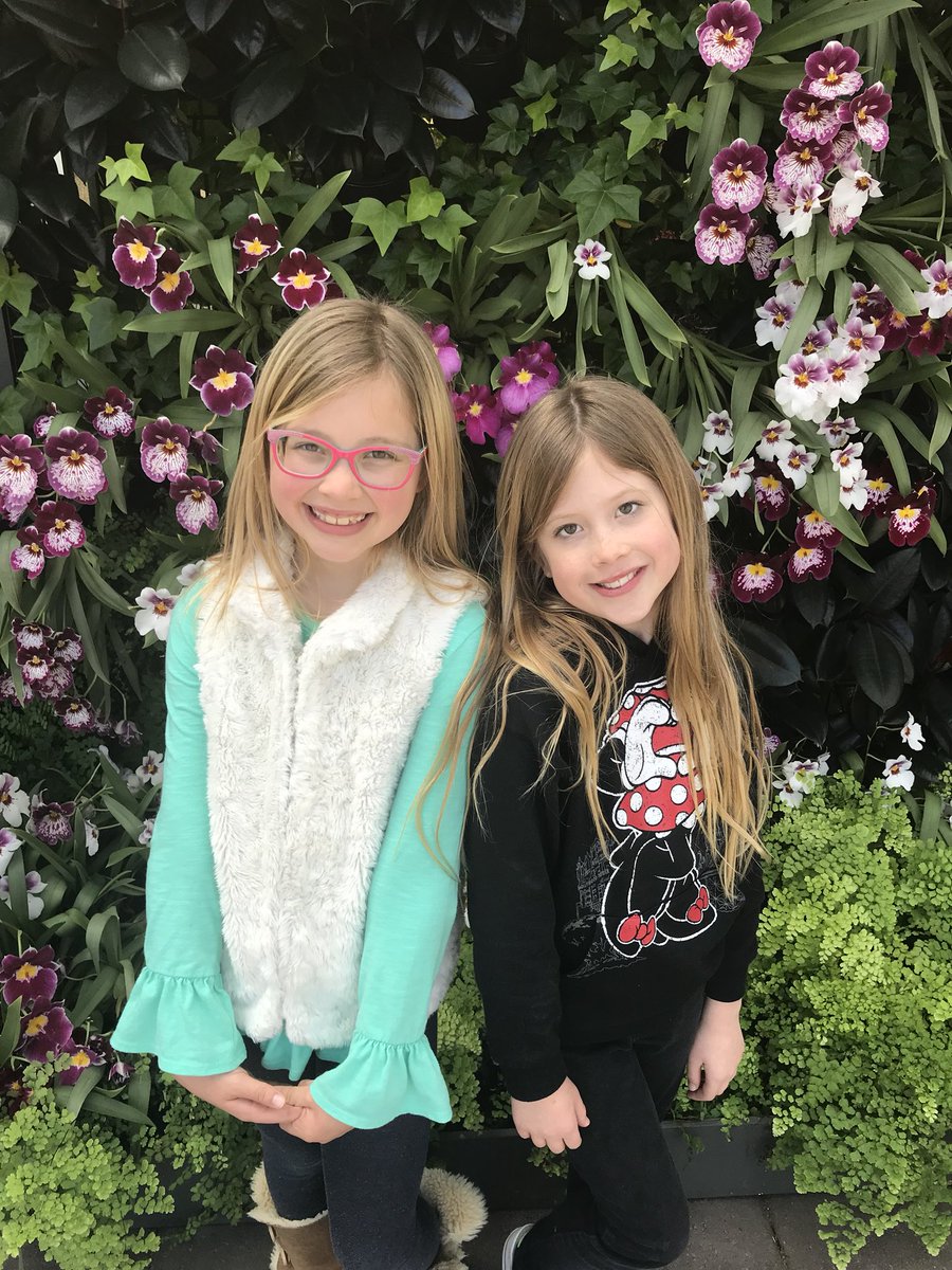 These sweet girls at the Atlanta Botanical gardens #loveatlanta