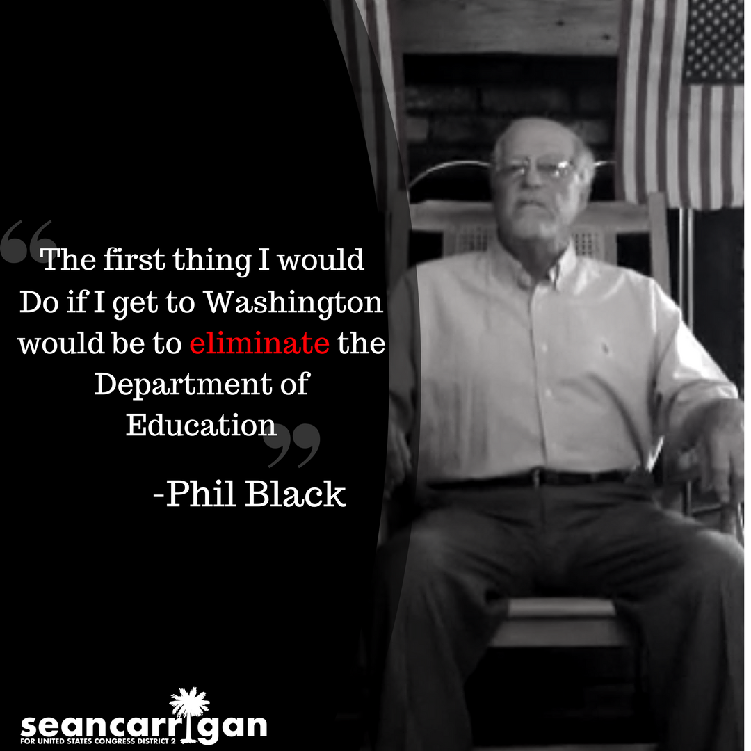 VoteCarrigan's tweet photo. Phil Black is a far-right wing Republican who has run in District 2 for the past 8 years. From 2008-2012, he ran as a Republican. In 2014, He ran as a Democrat and won the nomination. He then ceased campaigning, delivering Joe Wilson his biggest win ever with 62.4% of the vote. https://t.co/7T0bk4rRE9