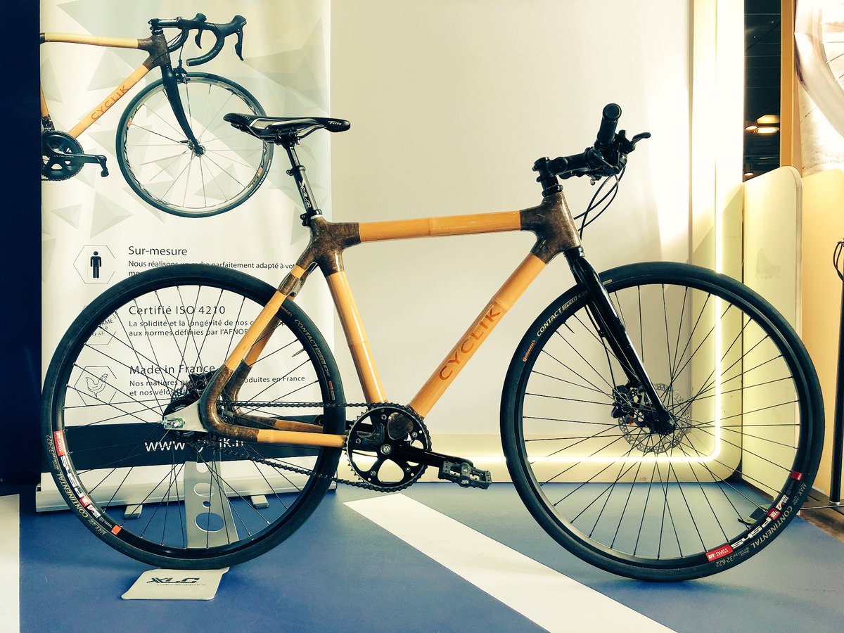 J’ai testé le 1er vélo au cadre en bambou et en lin 💯% fabriqué en France. Super fluide !  <a href="/Cyclikbike/">Cyclik</a> #FestivalRoueLibre cc @Camillecologirl