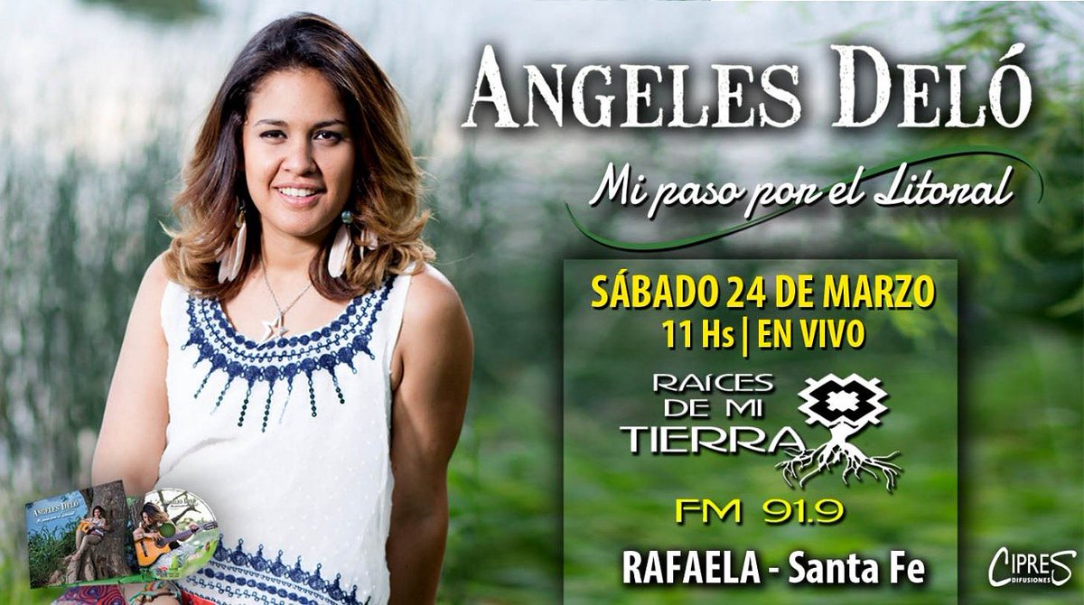 #Hoy <a href="/AngelesDelo1/">Angeles Deló</a> en vivo en Radio #RaicesDeMiTierra Fm 91.9 #Rafaela #SantaFe #GiraDeMedios #MiPasoPorElLitoral