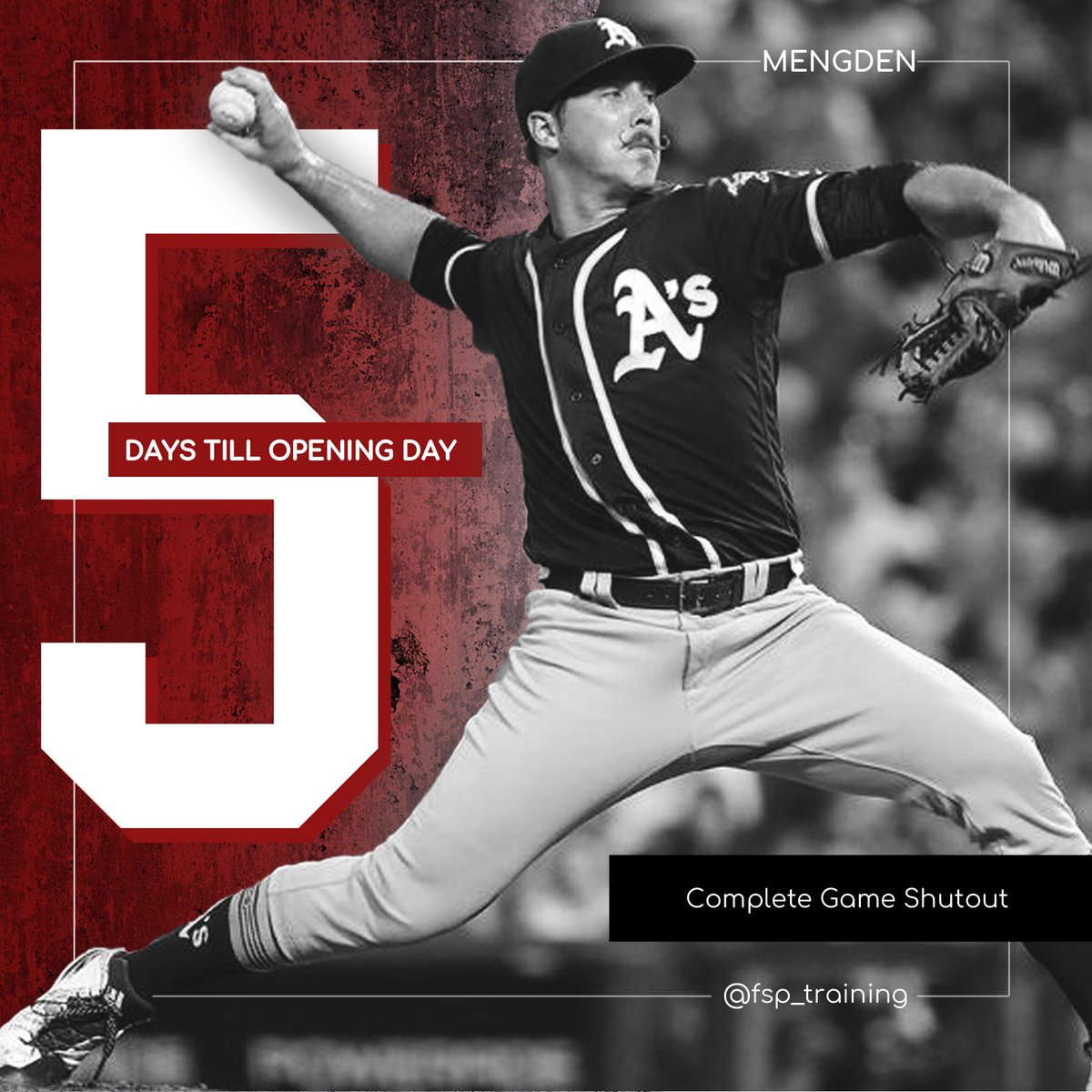 FSP_training's tweet photo. 5️⃣ days until #openingday!  

As voted by FSP coaches, our 5️⃣th best CLIENT performance of the 2017 @MLB season:

@dmengden15 throws a complete game shutout vs. the #Phillies.  He allowed only 2 hits, struck out 7, 0 walks.  #fairchildren https://t.co/j88gFmjt4v