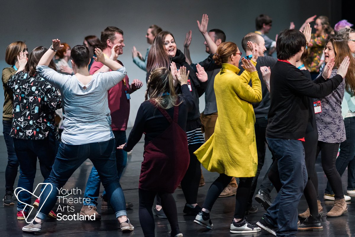 YTArtsScot's tweet photo. Bet your Saturday morning didn't have as much fun as the delegates at the National Convention of Youth Drama's had in their warm-up session at @Macrobert #ytasconvention https://t.co/JPSbVnxL6Q