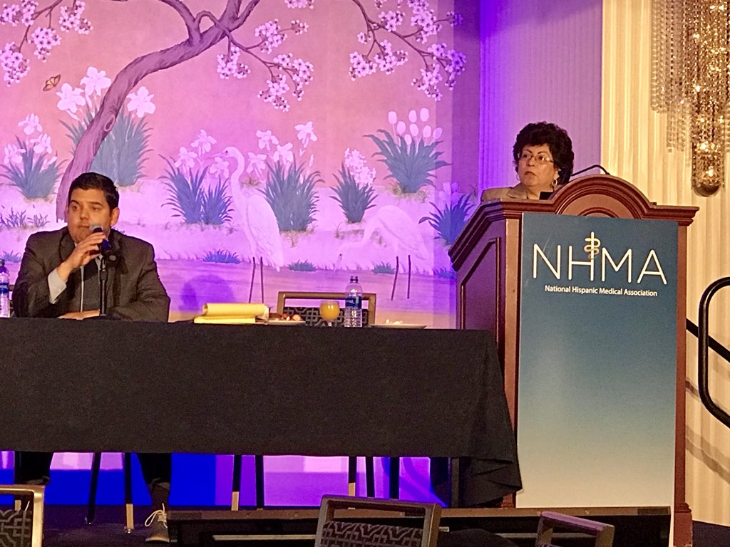 ZamoraConsGrp's tweet photo. “We need to support GME, address health disparities and cultural competencies...Responsibility is on the doctors to ensure patients succeed” @CongressmanRuiz (Raul Ruiz, MD (only Latino doctor in Congress) #NHMA2018 #Hispaniccommunities #policies #advocacy #Minorities #HSIs #UME https://t.co/cEZs7hMmB2