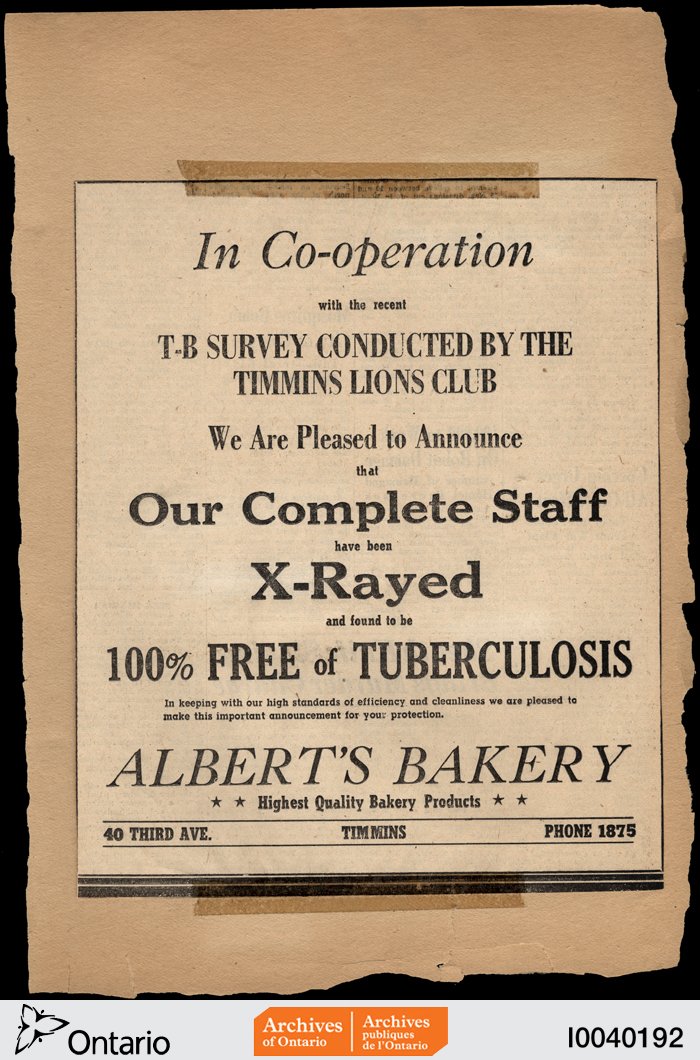 ArchivesOntario's tweet photo. Today is #WordTuberculosisDay. Learn about the history of #tuberculosis in Ontario in our online exhibit: https://t.co/HoKmosp2Rl. #WorldTBDay https://t.co/Ia9oSK4xFN