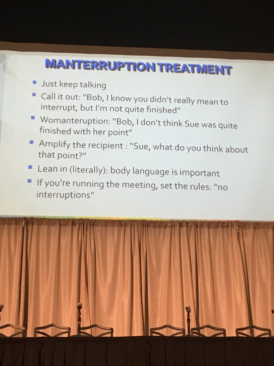 JaimeDLewisMD's tweet image. Treatment for #manterruption Dr. Besner #OSUWIS18