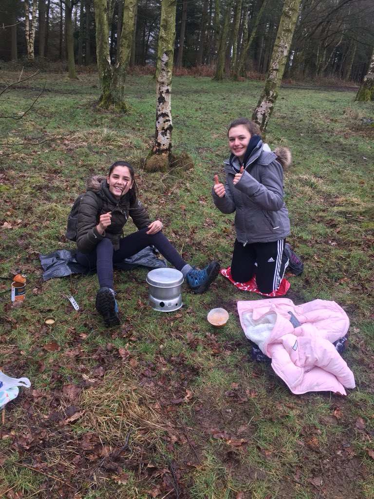 RSch_PE's tweet photo. Fantastic morning with Y10 training for their bronze DofE expeditions at Otley Chevin @RoundhayHead @DofENorth #campcraft #cookingskills #tentbuilding #tastyfood #readyfortherealexpeditions #thirdtimelucky #nosnowtoday https://t.co/o4dhYmjjne
