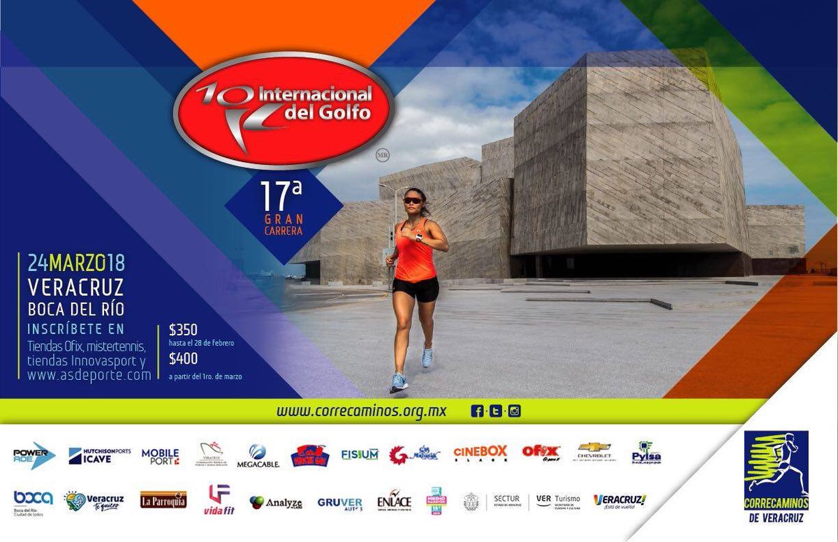 Este #FelizSábado más de 5,000 corredores de todo el país participarán en la Gran Carrera #InternacionalDelGolfo10k en #VeracruzTeQuiero y #BocaDelRío.
#TurismoDeportivo #CorrecaminosDeVeracruz #VeracruzTurismo #CorrerEsMiPasión #YoElejíCorrer #Runners