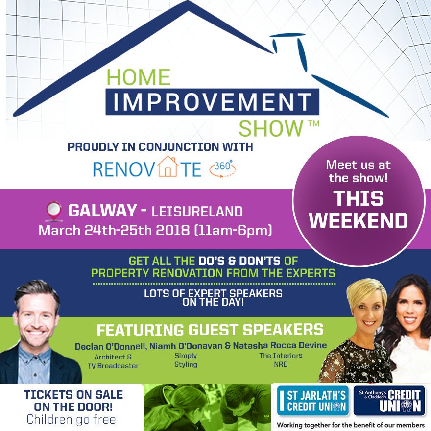 Tune into <a href="/gbayfm/">Galway Bay FM</a> today who are broadcasting LIVE from our Home and Garden show in Leisureland, Galway today. Tickets on the door. Kids free.  Unmissable. Come on down. #Galway