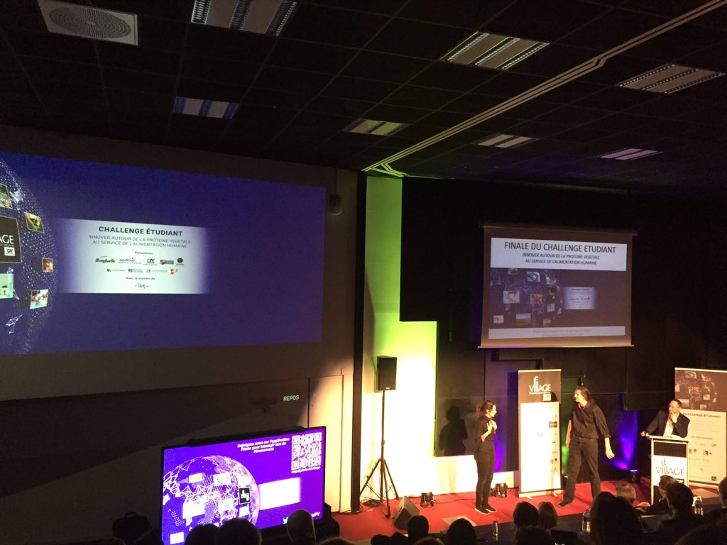 En direct de la finale du challenge "Innover autour de la protéine végétale au service de l'alimentation humaine".Bonne chance aux 12 équipes finalistes qui pitchent en ce moment même à l'ISA Lille @ISA_Lille <a href="/Villagebyca_NdF/">Le Village by CA Nord de France</a>