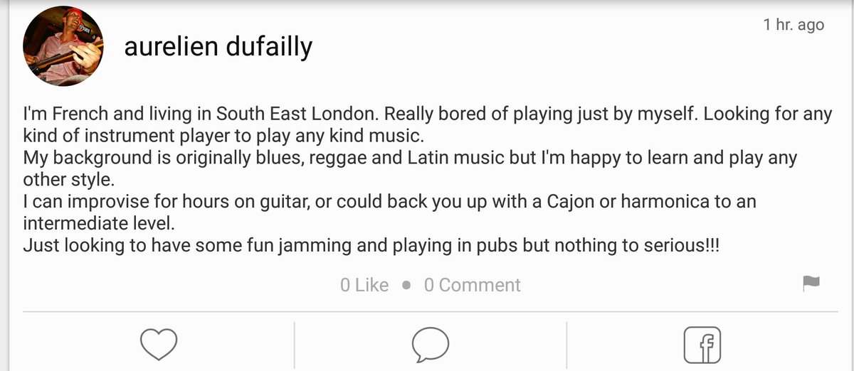 JamseekLondon's tweet photo. #Hobbyist #Guitarist Aurelien wants to jam in #London. Who's up for it? Find him &amp; others on #Jamseek to arrange #jams https://t.co/SNecHREe6x https://t.co/3RtxLkXAgH