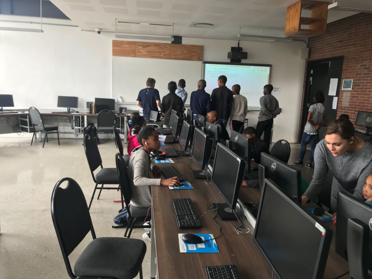 africateengeeks's tweet photo. Thank you @pietermuller and the Amazon Web Services team for supporting our Cape Town lab. This is how the UNISA Parow Saturday #coding class was today. #Kidswhocode #Inspirekidstocode #Raisingaspirations #Gamedev #Java https://t.co/qMnXn6ZLuC