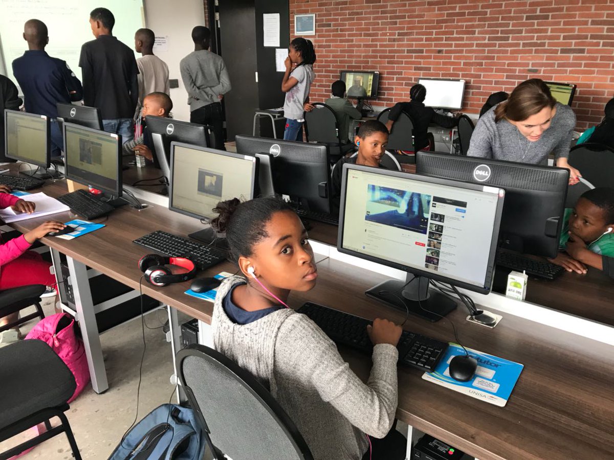 africateengeeks's tweet photo. Thank you @pietermuller and the Amazon Web Services team for supporting our Cape Town lab. This is how the UNISA Parow Saturday #coding class was today. #Kidswhocode #Inspirekidstocode #Raisingaspirations #Gamedev #Java https://t.co/qMnXn6ZLuC