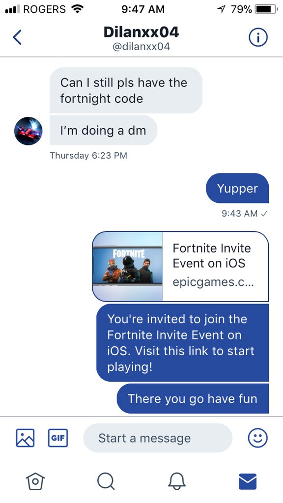 connolly_trey's tweet photo. Fortnite mobile: Proof I’m not lying I have one more code for fortnite follow and retweet for the code! https://t.co/JMmoLDogVR