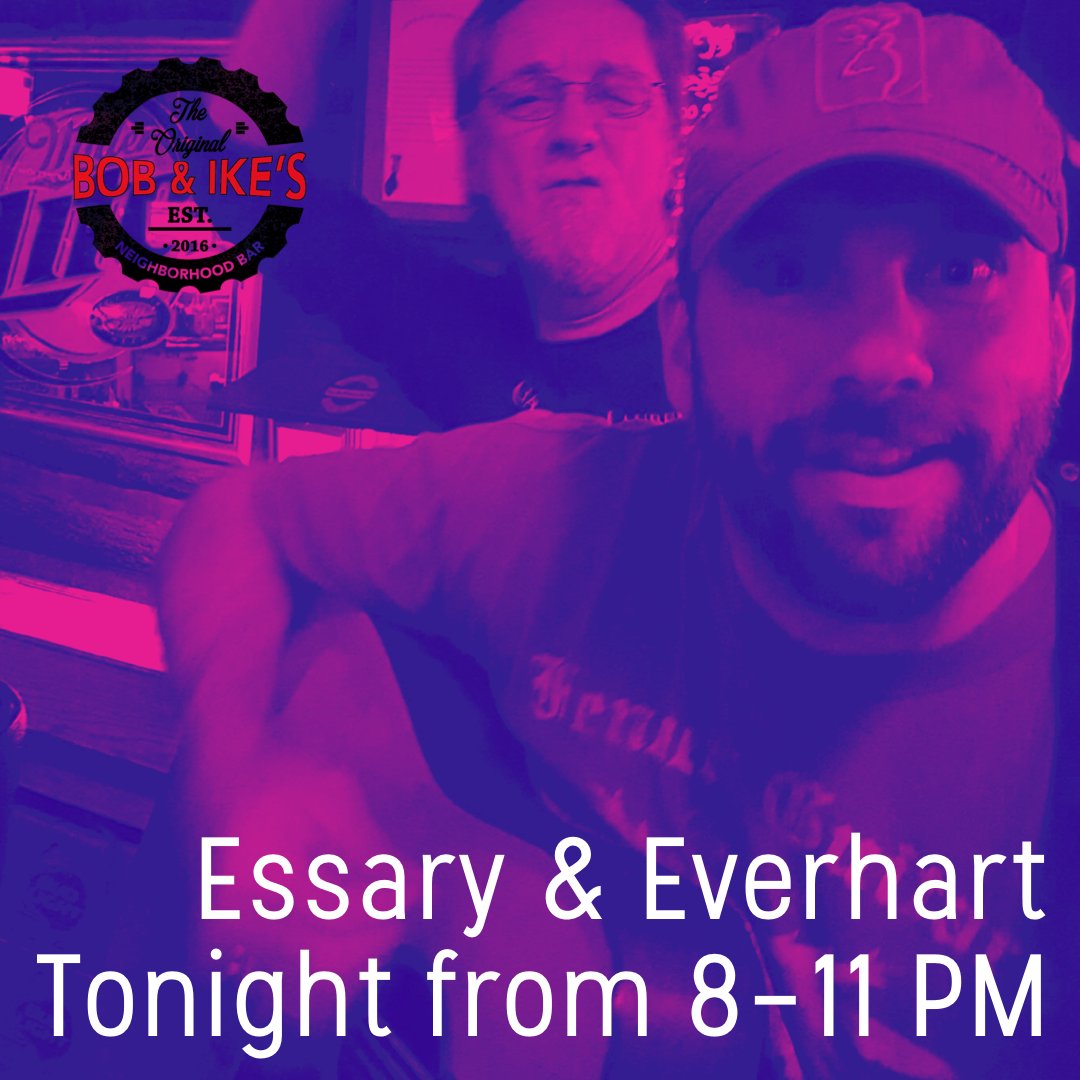Don’t miss the dynamic duo of Essary and (maybe) Everhart TONIGHT from 8-11 PM! #BobAndIkes #SGF