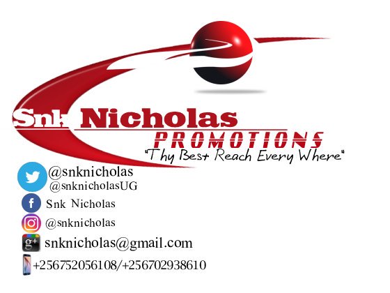 snk752056108's tweet photo. Are you doing any business like music, planning to put up an event, or you want to market your project ...
Your chance is with #Snk_Nicholas_Promotions
Call us/ Whatsapp on +256752056108
Email. snknicholas@gmail.com
#SnkNicholasUpdates
#Snk_Nicholas_Promotions https://t.co/zXhiw9nhUB