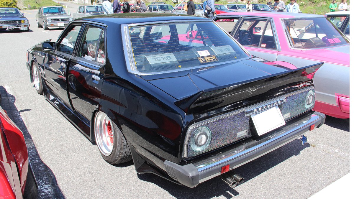 オッサンオート 旧車レジェンド スカイライン ジャパン４枚 430フロントマスク移植 クリスタルワンテール加工