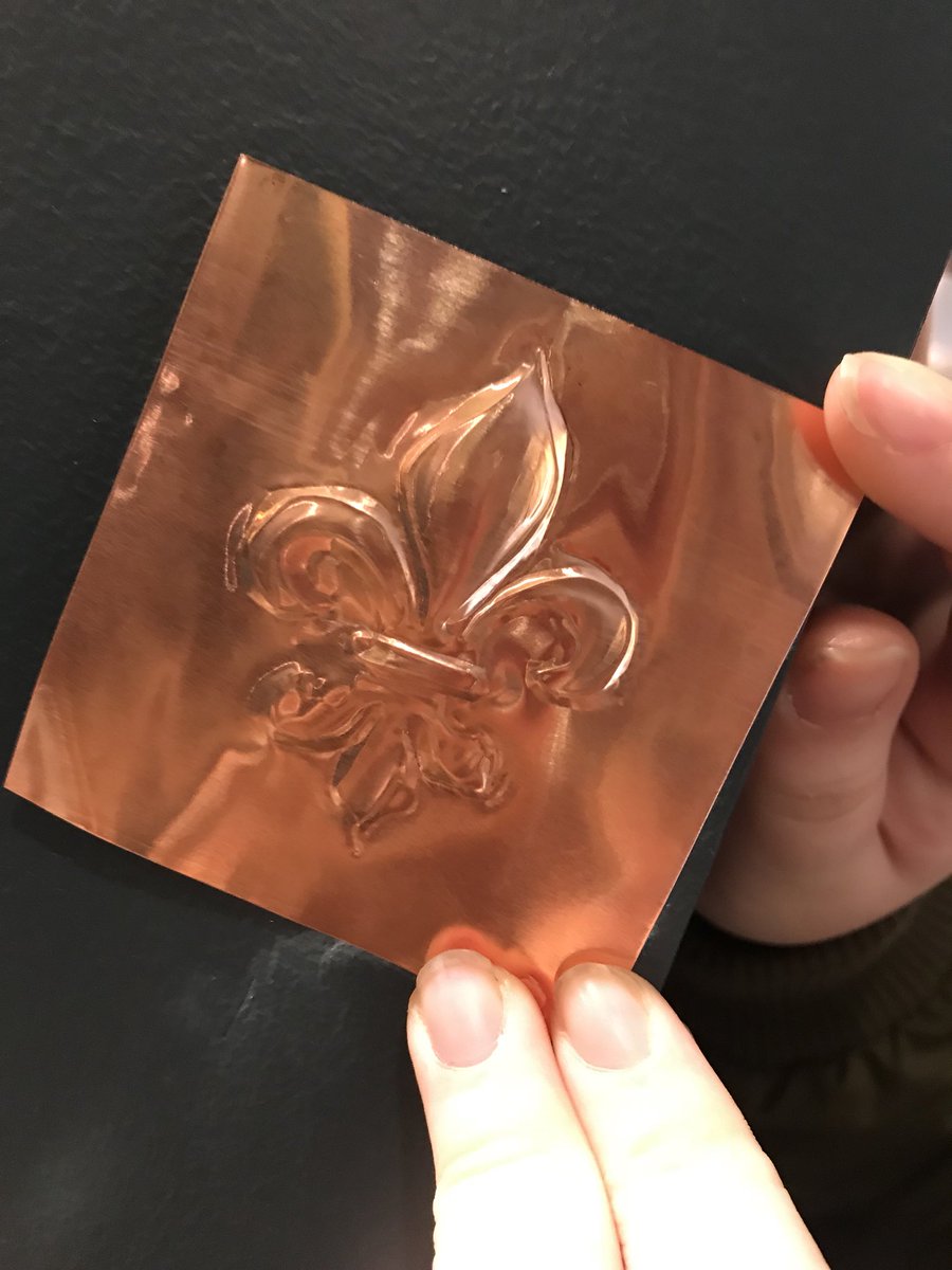 AMHS_Music's tweet photo. The #quebecadventure continues with an afternoon at the Copper Museum, making our own pieces of art while continuing to learn about Canadian History. https://t.co/eQ4Ghe01Pr