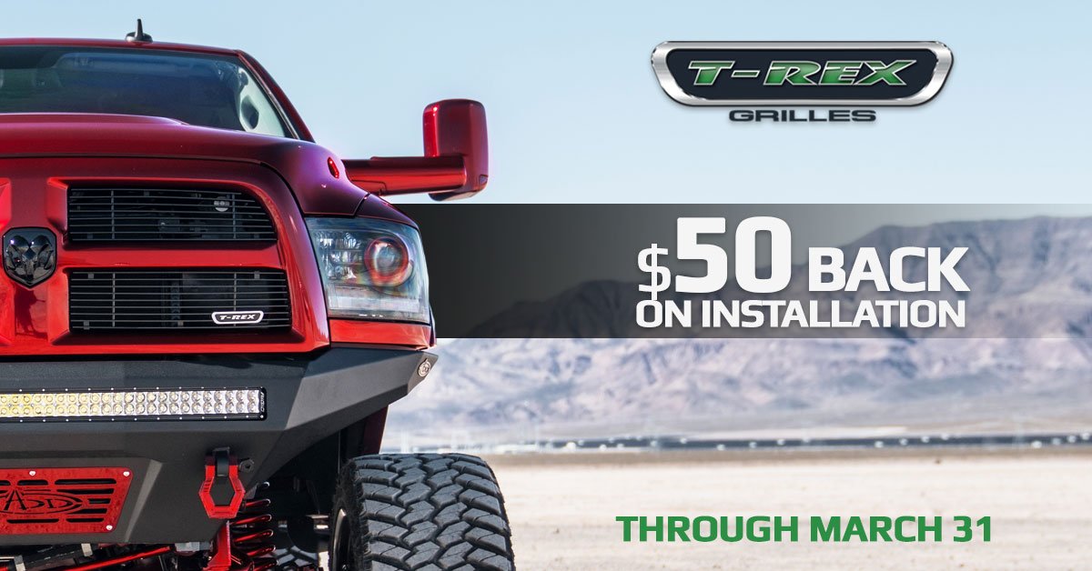 DJGrilles's tweet image. It is the time to upgrade!! $50 rebate on installation of any @TrexGrilles with retail value over $700! ➡ bit.ly/2F6bStN #grille #trexgrilles #americanmade # aftermarket #truck #liftedtrucks @KEGMEDIA  @Dodge  @dodge_canada  @RamTrucks  @RamTrucksCanada