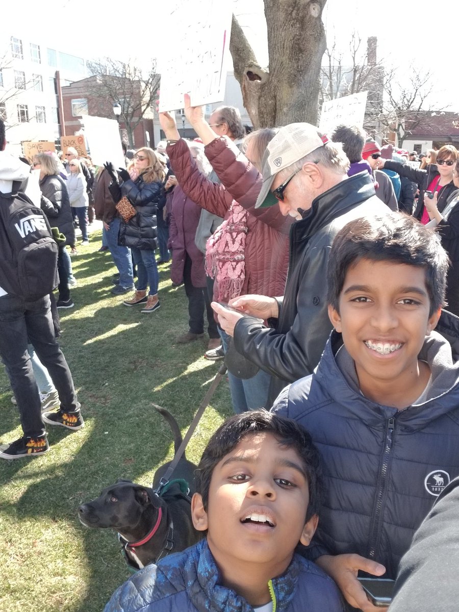 With my kids at the #MarchForOurLives Somerville NJ. Next generation is very motivated to address the challenges that we are not able to solve