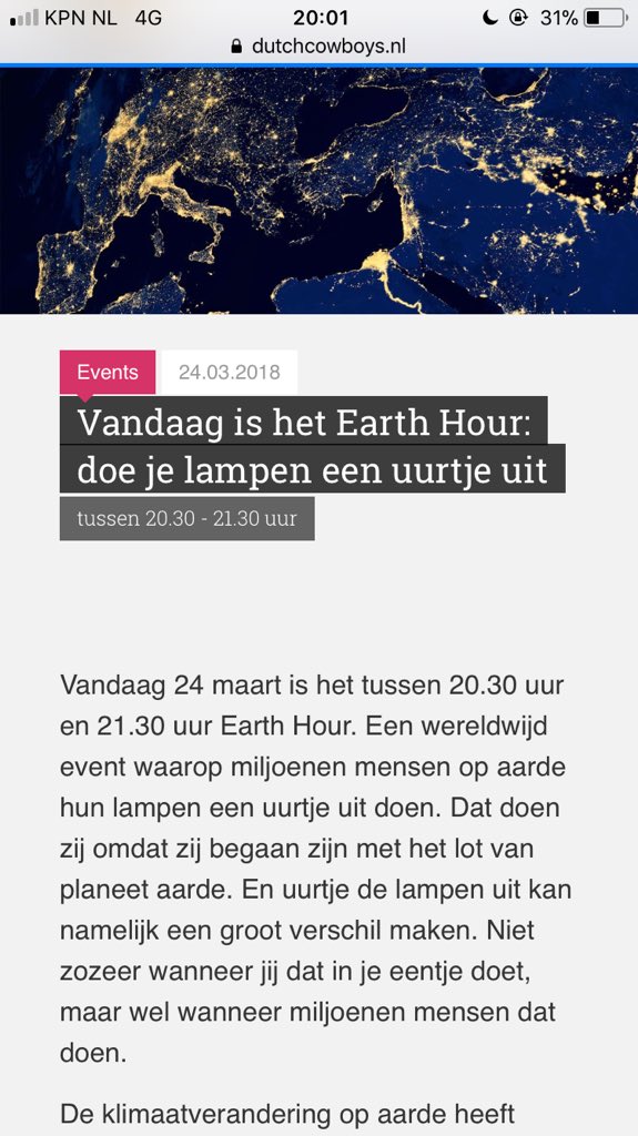 Doee mee!! #GroenLinks #milieu #EarthHour