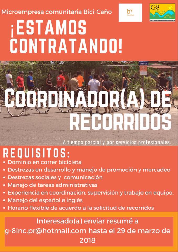 #Empleo 
Los amigos del <a href="/CanoMartinPena/">Proyecto ENLACE</a> buscan candidatos para Coordinador de Recorridos.