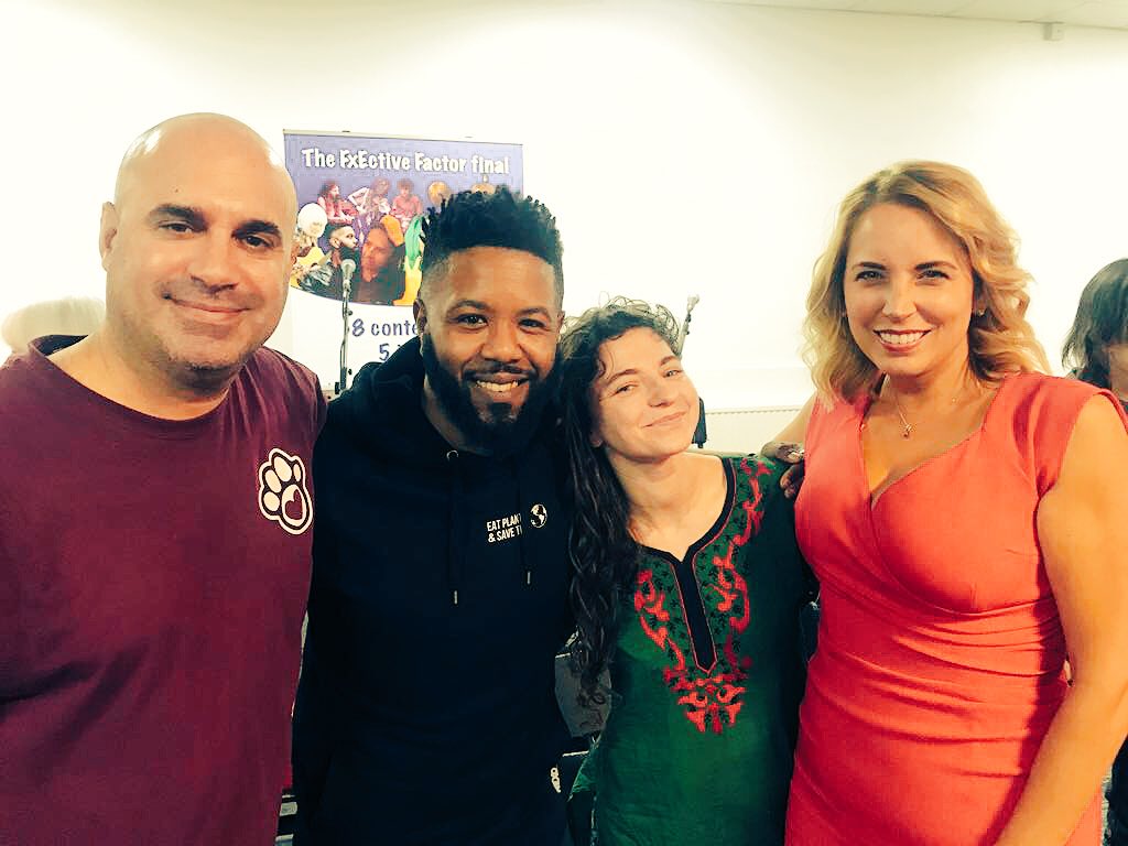 jaybrave's tweet photo. What a day! Thank you to @Jasmineharman @marcthevet for championing #VeganShutUp and for being such great sports throughout the @VegfestUK #fxectivefactor! To all the other artists - great work and let's keep at it! Ps. If you ain't heard Jazzy H spit bars your life is lacking! https://t.co/9Xgqdj5e2j