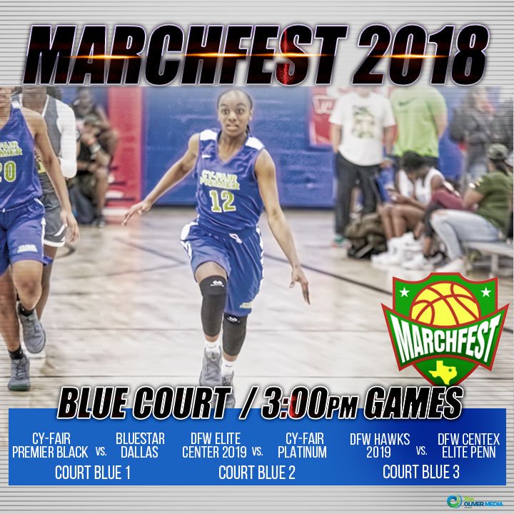 dfwelite's tweet photo. 3pm Schedule / Blue Court #MarchFest2018 https://t.co/v1JOkuplA6