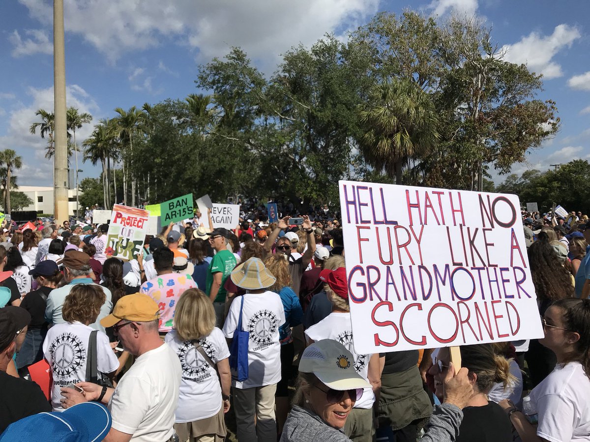 aaronblye's tweet photo. You tell ‘em, grandma! We need action to end gun violence now! #MarchForOurLives https://t.co/8JEDm97nzR