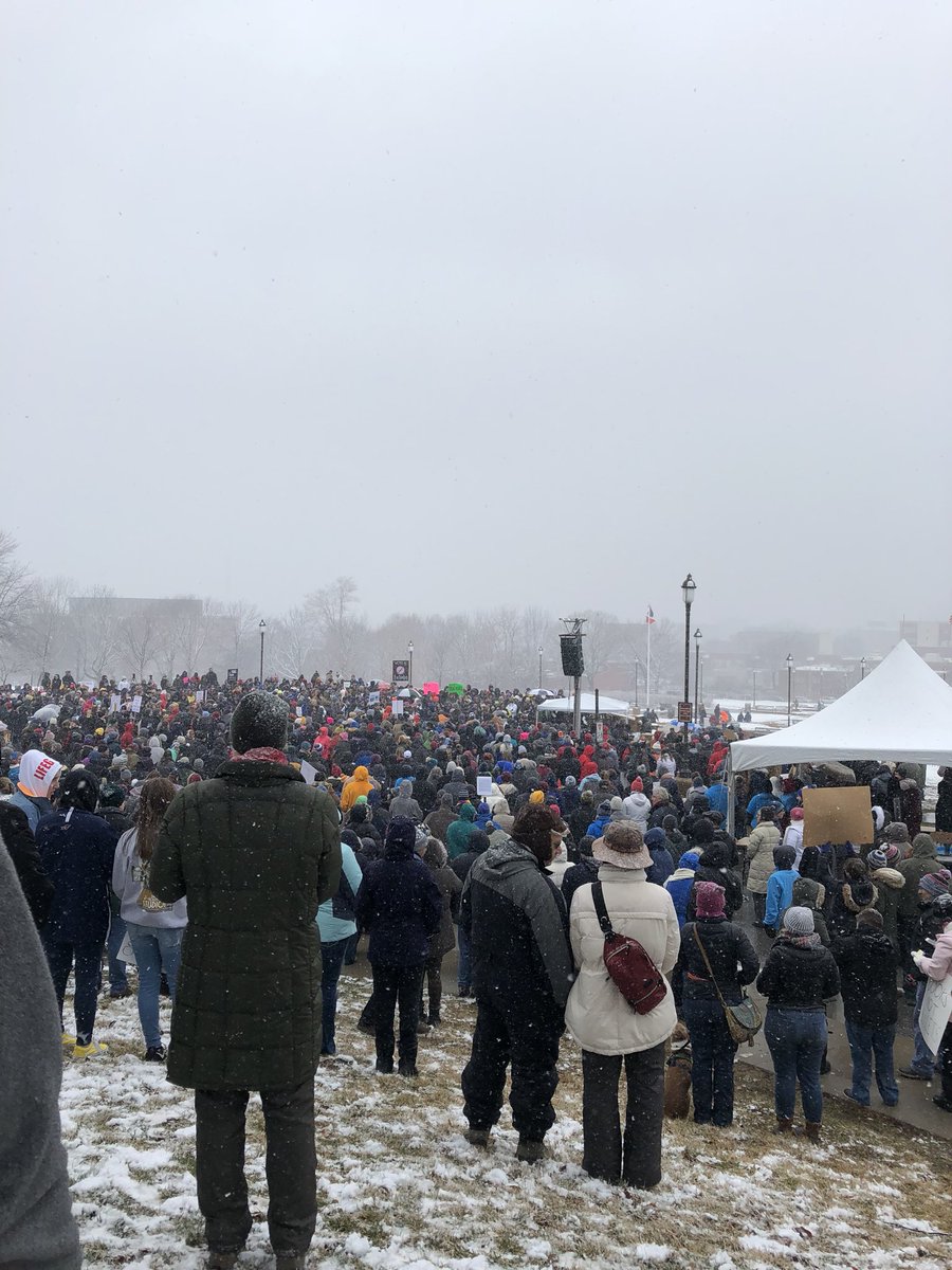 ResistorJBL's tweet photo. We ain’t afraid of now snow. #MarchForOurLives. #ProgressIowa @ProgressIowa https://t.co/AWNZz3DhHF