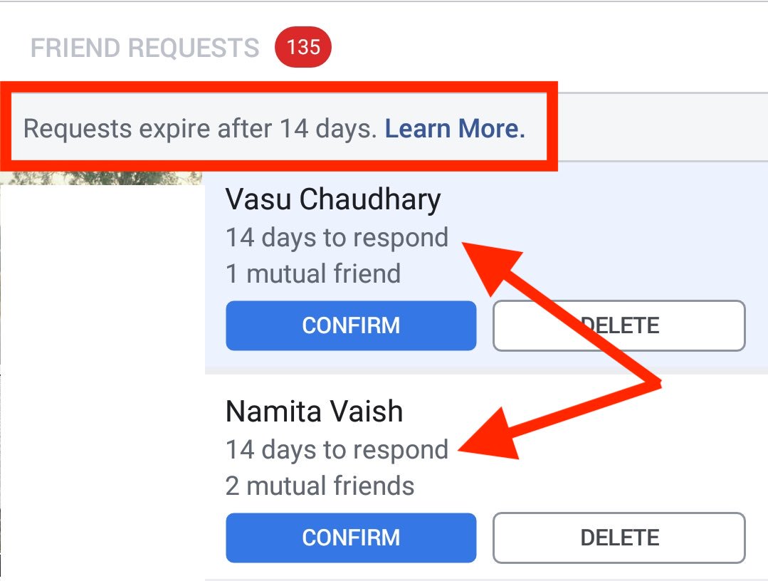 Matt Navarra on Twitter: "Facebook friend requests will now expire