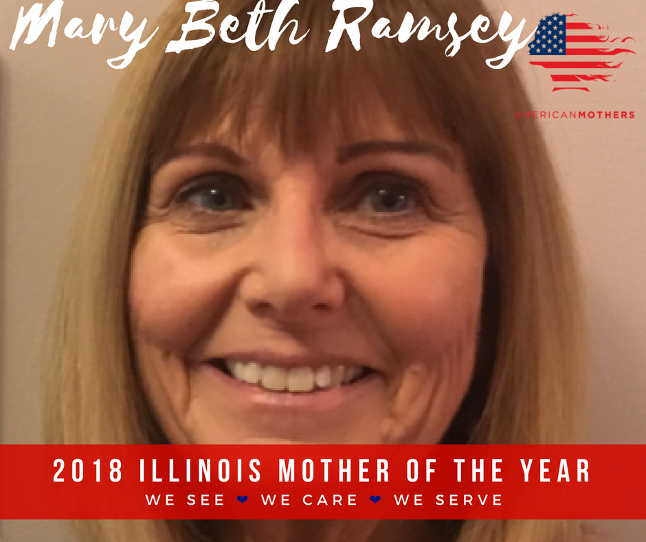 americanmothers's tweet photo. Mary Beth Ramsey named Illinois 2018 Mother of the Year! Meet Mary Beth and all state honorees at the #amiconvention April 22-24 in DC. #momstrong #wecare #joinami https://t.co/L8yGOHDTvN https://t.co/4kZryhw7Sc