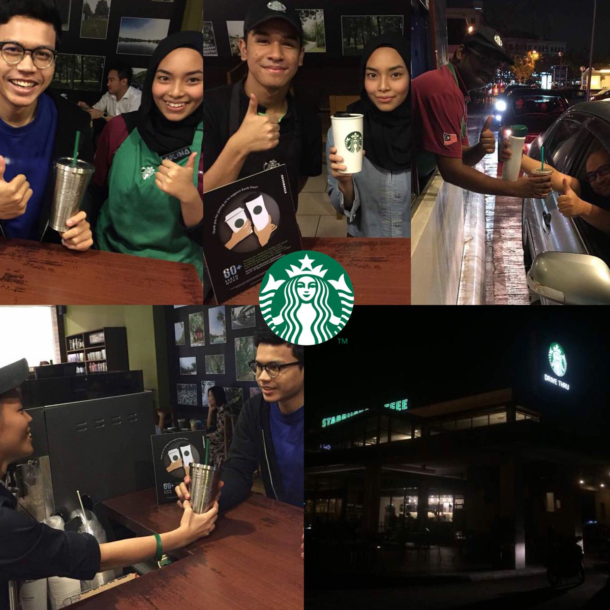 StarbucksMY's tweet photo. Such an amazing sight to see everyone coming together to make a difference and switch off for Earth with us today. Thank you for coming to our stores and we hope you enjoyed your cuppa while staying #connected2Earth. ❤️ https://t.co/W2Ro0U77cM