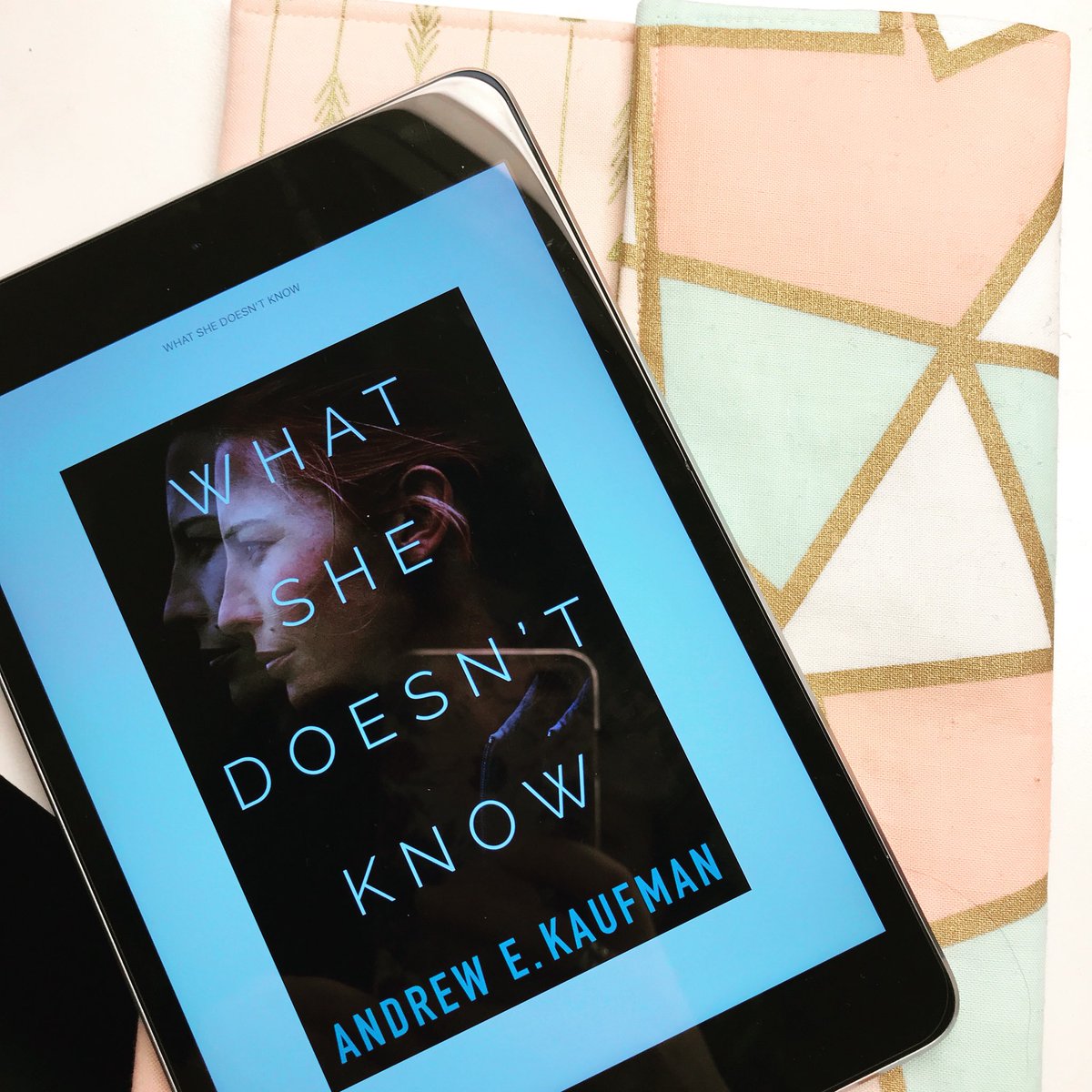 AmyLynnStyle's tweet photo. Up next! #WhatSheDoesntKnow by @andrewekaufman @NetGalley #ARC iPad case from @OhKoey such cute designs! #bookworms #bookreviews https://t.co/SMRTInZefI
