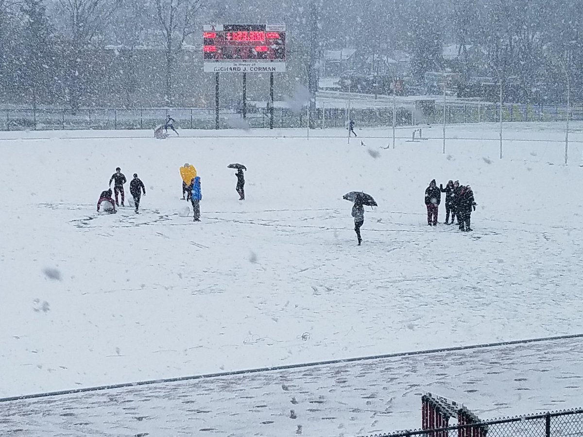 Building a snowman at the Transylvania Invitational!