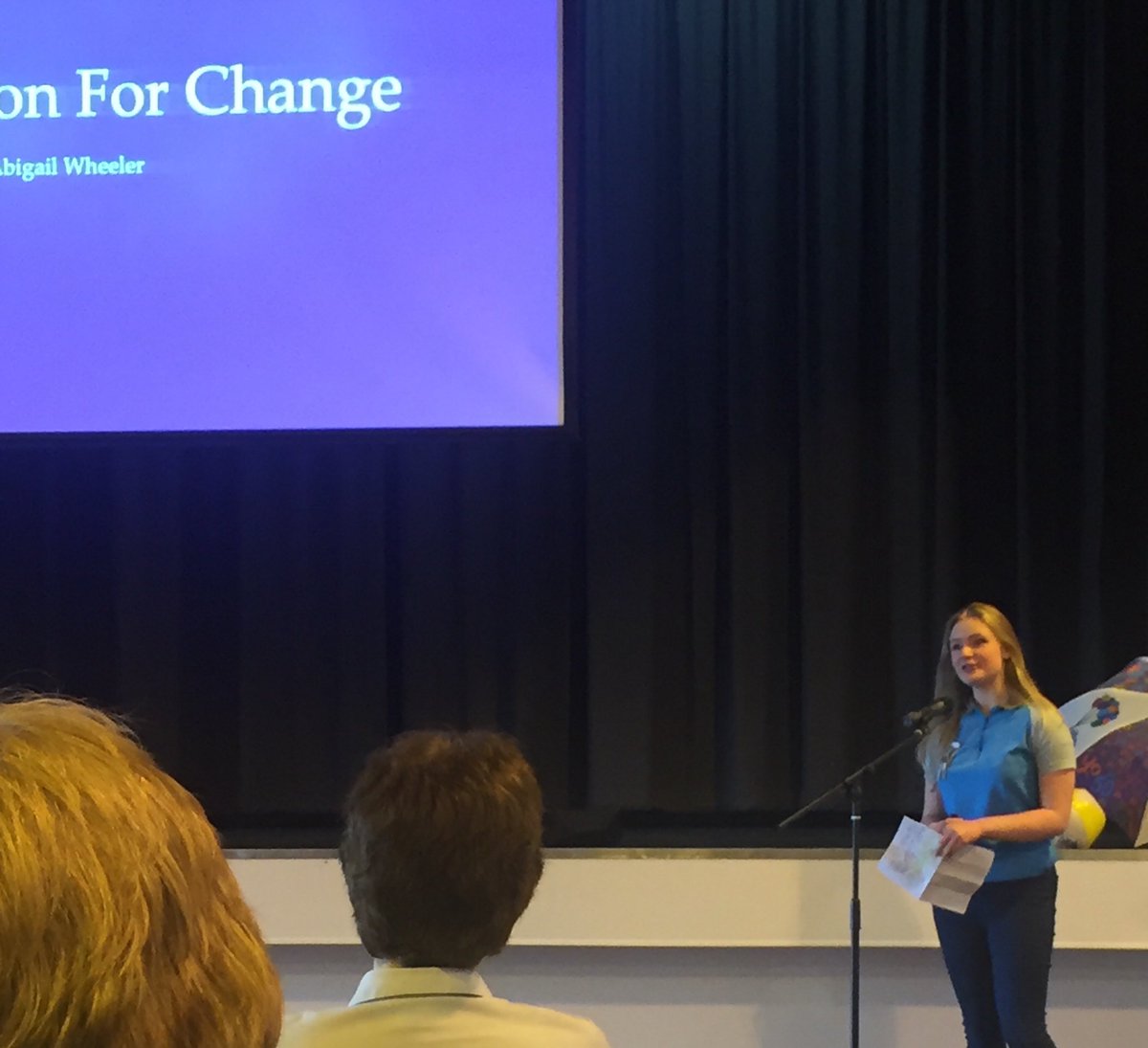 buliejell's tweet photo. The first of our #inspirational speakers Abi #ActionforChange #campaigning for #Bees #keepthedrivegoing @Girlguiding_NWE #ChangetheWorld https://t.co/5AgGd5hGQV