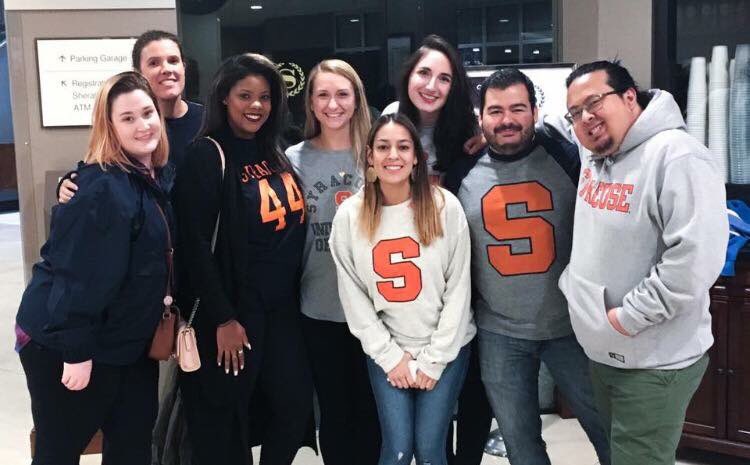 vrmarquette's tweet image. Happy 148th birthday, @SyracuseU! I’ve been a fan since day 1. Now I’m lucky enough to work at @IVMFSyracuseU / @SyracuseOVMA AND attend @NewhouseSU with the best group of classmates ever! Seeing @TheOttoOrange is always a plus🍊#4everorange #DigCommSU