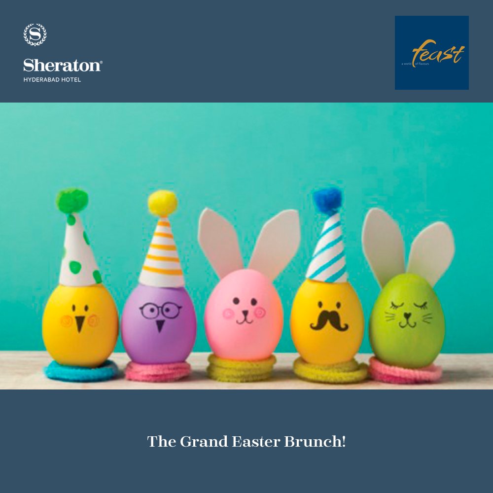 SheratonHyd's tweet photo. The Grand #Easter Brunch at #Feast #SheratonHyderabad
1st April, 2018 | 12:00 PM to 04:00 PM IST
Call: +91 40 4925 1172
https://t.co/teGSj3LmRa
#SPGCravings #Winner #BestAllDayDining at #TimesFoodAwards #Sheraton #Hyderabad https://t.co/UETJaeQqdd
