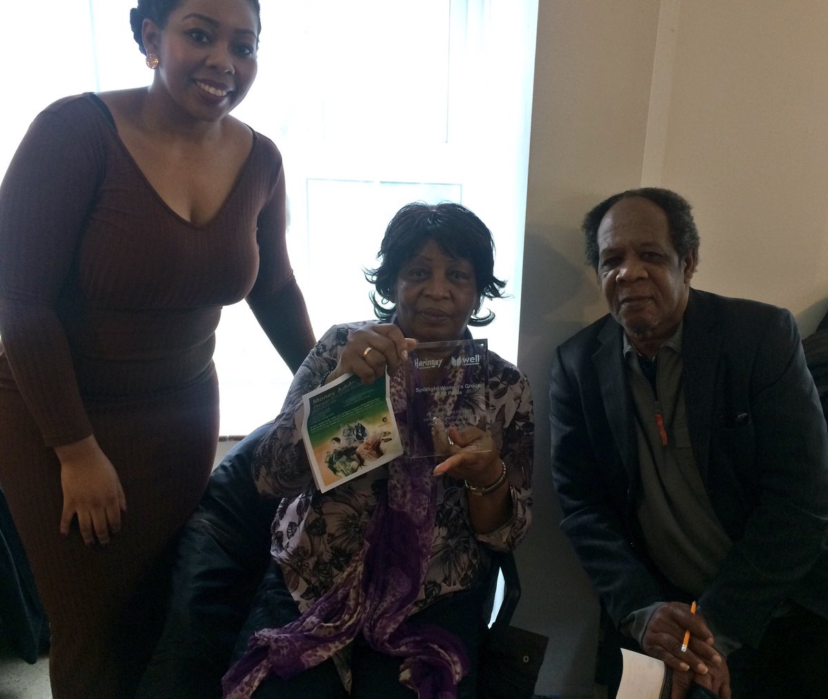 Thank you Spotlight 'Chair Based Exercise' Group of St Paul's in Northumberland Park for your fantastic project helping older people exercise and stay healthy. 

Pic: Spotlight Group receiving their award from Monica Ukandu of <a href="/haringeycouncil/">Haringey Council</a>