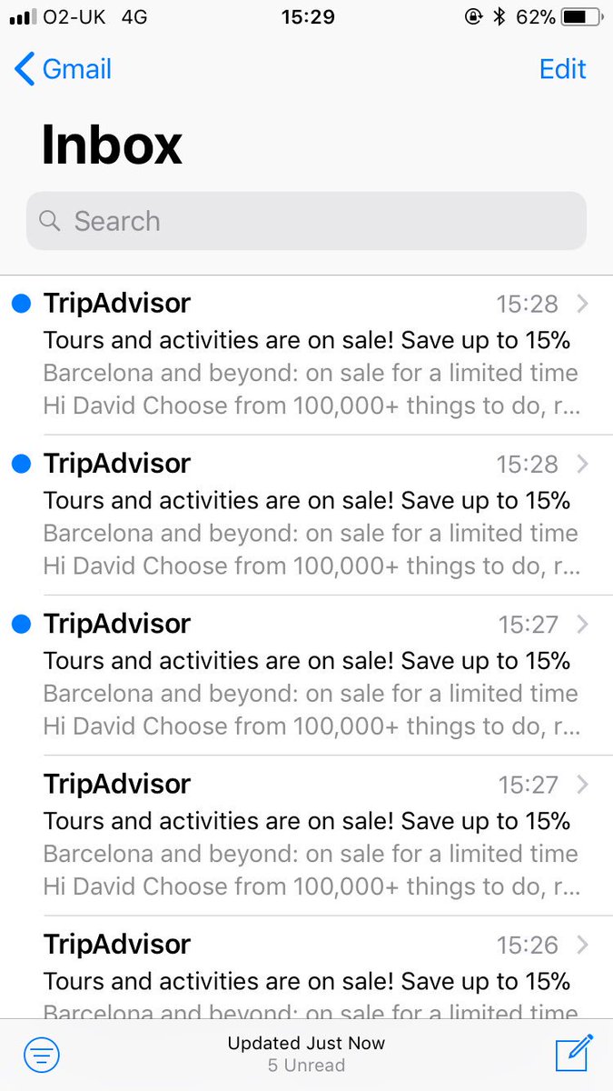 DavidCuzner's tweet photo. So why @TripAdvisor do you feel the need to keep sending me the exact same email!? Harassment ladies and gentlemen. Plain and simple! https://t.co/EYbqt2OaSc