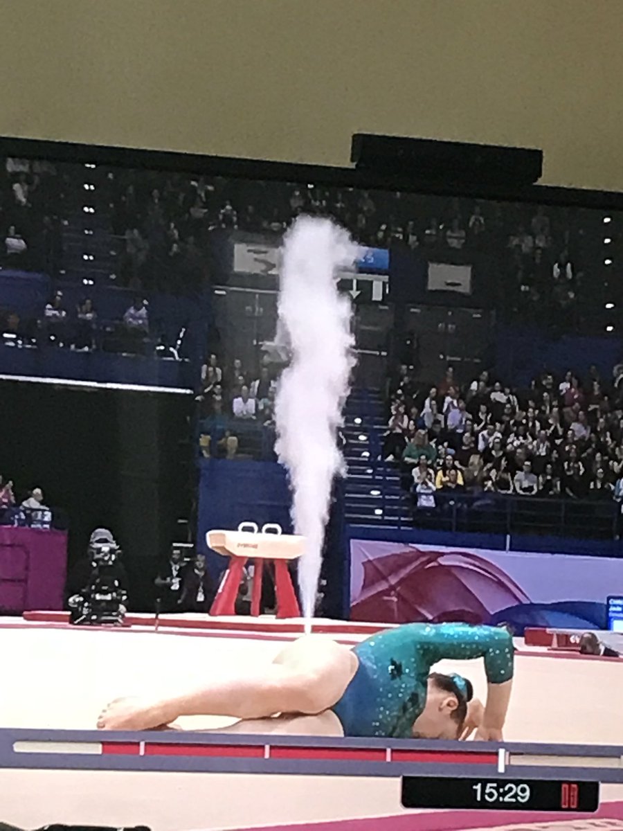 Unfortunate camera angle for this gymnast at the World Cup 😂😂 #GymnasticsWorldCup #gymnastics
