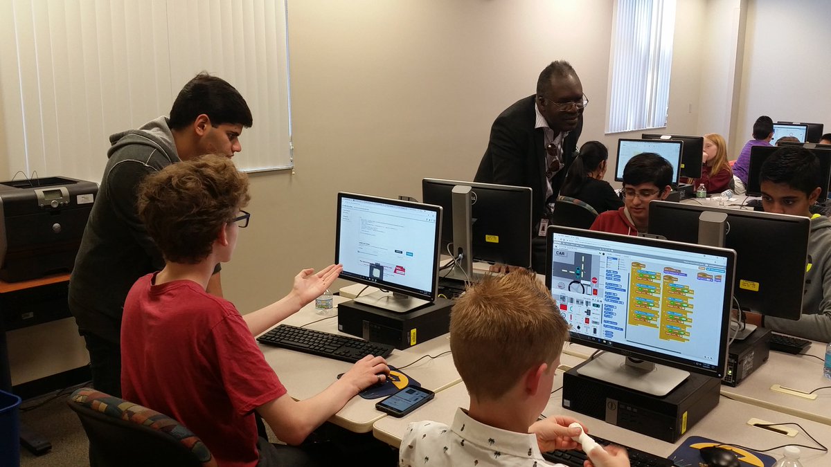 Judging and interaction with the young makers, just started at #HackPCS2018! #STEM #coding #k12hackathon #technology