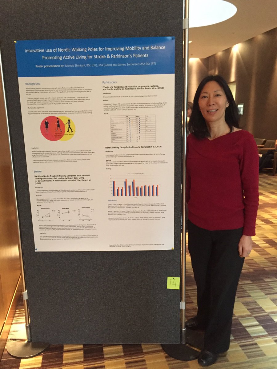 Lots of interest in poster presentation on using Nordic walking for stroke and Parkinson’s at ACPIN neuro conference in the UK.