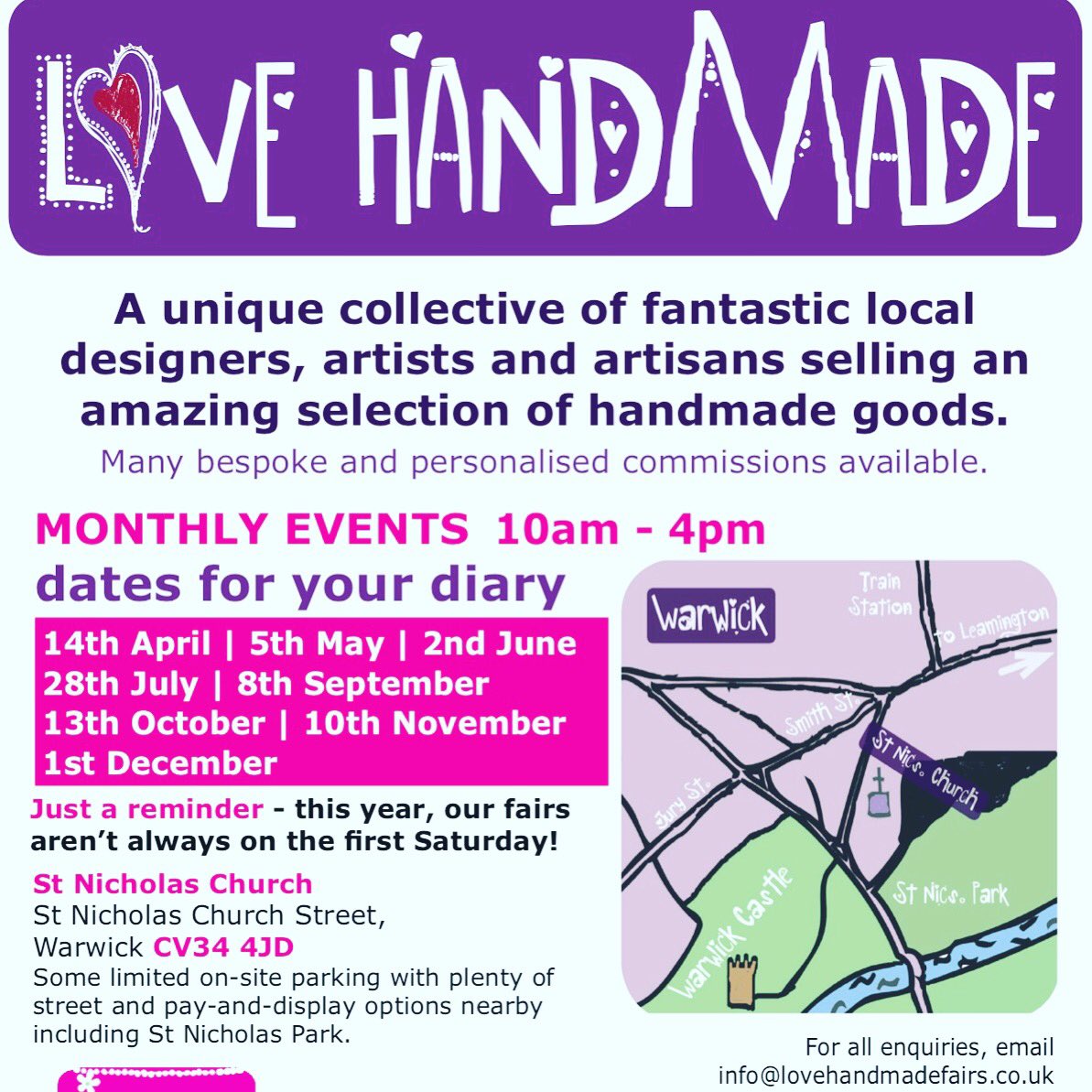 LHFairs's tweet photo. Whoop whoop we’re back! #whowantscake #awesomeartists #shoplocal #warwickrocks #lovehandmade https://t.co/LQkhk5gToI