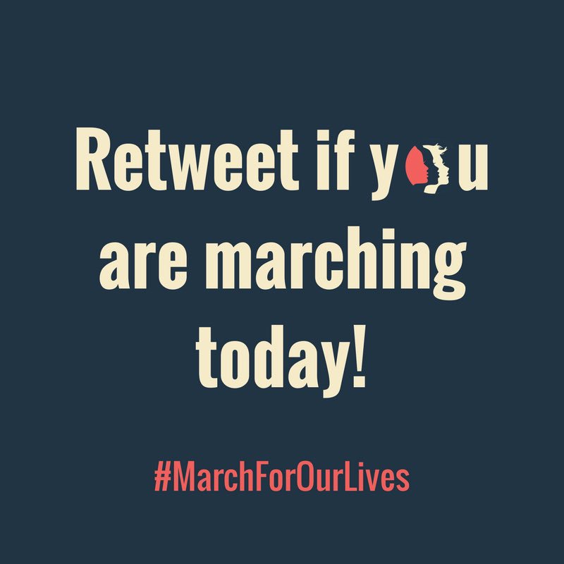 womensmarch's tweet photo. Are you marching today? RT if you are and tell us where! #MarchForOurLives https://t.co/iD4DIXO1Gj