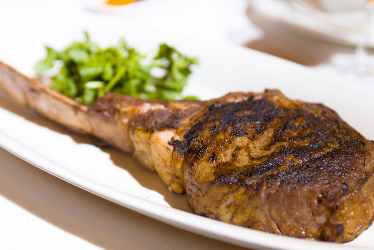 We serve only the finest USDA prime beef, including our bone-in ribeye steaks.