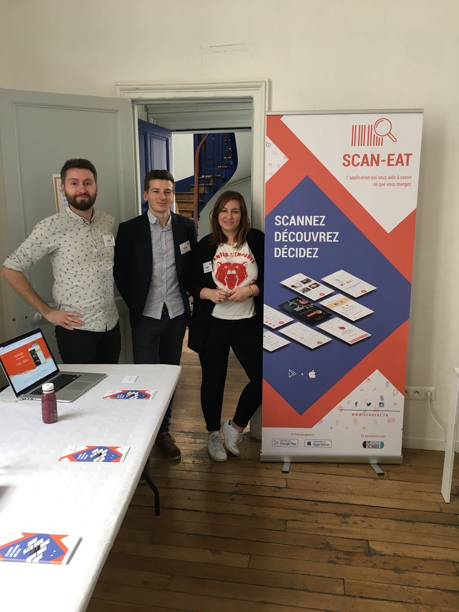 scaneatapp_fr's tweet photo. Fin de journée au @SNutrition18 pour la team @scaneatapp ! 🍎 Merci à @MDSRennes @PatriciaMyDigit @MSA_D pour leur soutien dans ce projet ! 🤗 https://t.co/dNGQxUwSIn