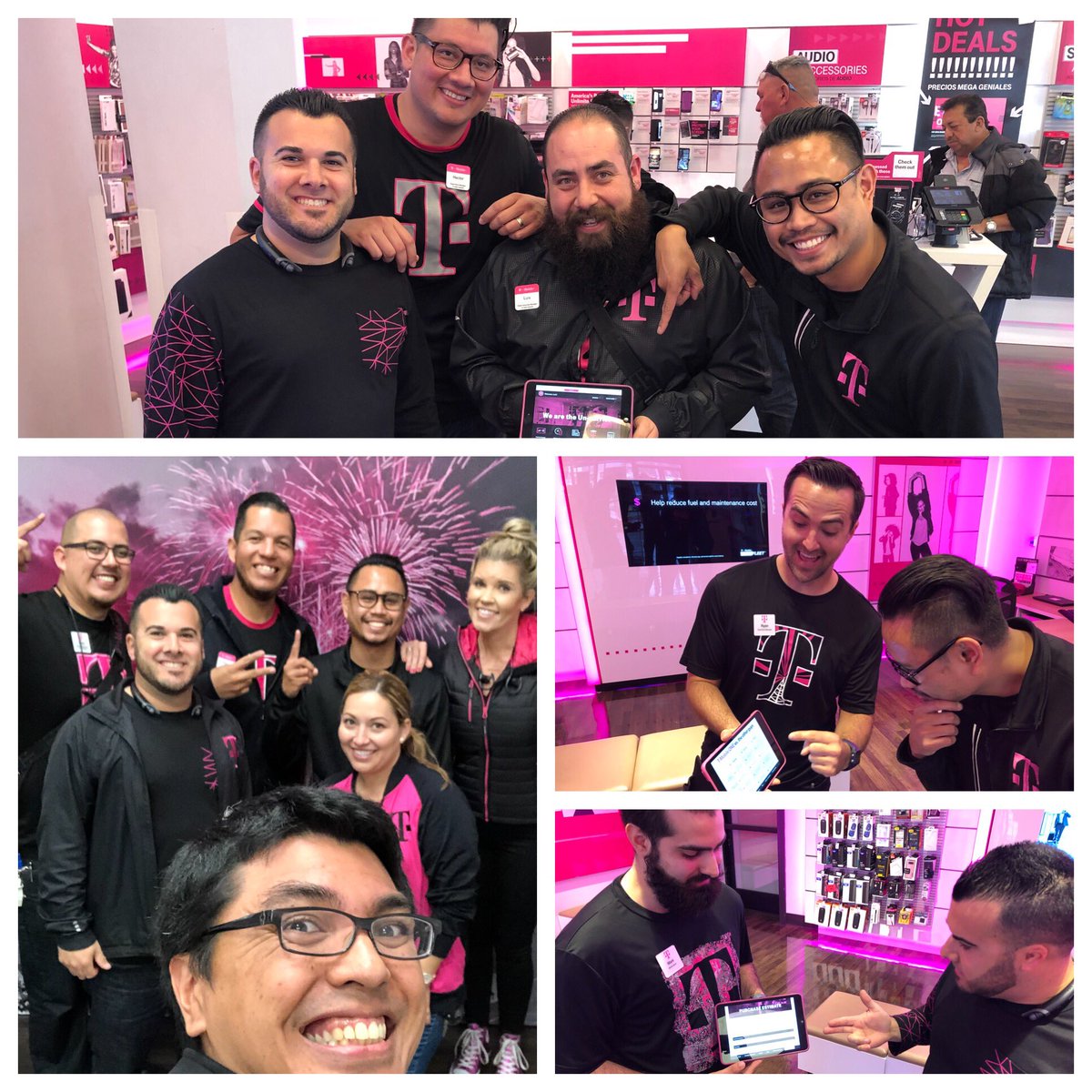 BambiMannix's tweet photo. Great day in the field! Love when our EARLY T-Mobile Connect Adopters teach US all the tips and tricks! Leaders & Experts for the WIN! #CustomerObsessed #SDN #BESTinSoCal #Built2Win #SWisBest Weβre loving it @katieoaklund ππ» https://t.co/FWmk3eJXqT