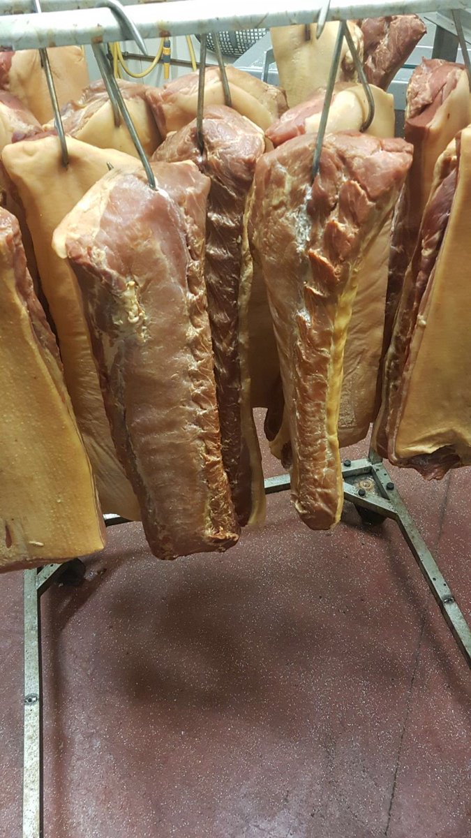 Connemarabliss's tweet photo. Just out of the smoker, our delicious beechwood smoked rashers will be sliced &amp; packed Monday and on the shelves Tuesday morning! You won't get fresher or as tasty anywhere. Our promise!! https://t.co/oG3nD56XsF