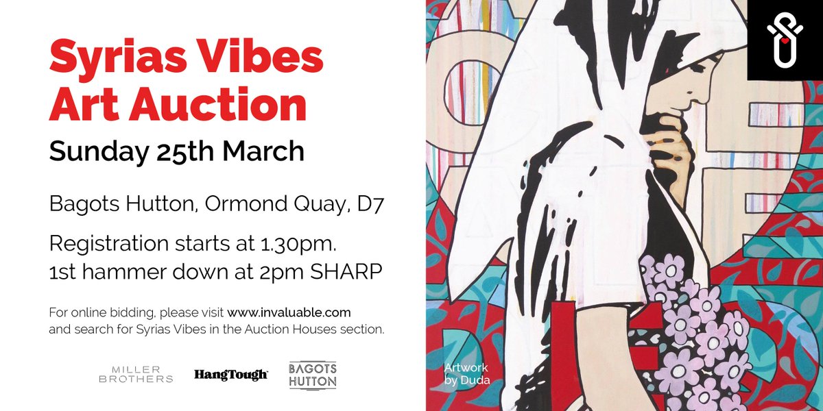 syriasvibes's tweet photo. Don't forget to set those clocks forward ⏰ because TOMORROW the first of 80+ stunning artworks go under the hammer in @BagotsHutton at 2pm SHARP 🔨
Find out how to support this great cause >> https://t.co/5T2c11IlgL
#SyriasArt #SyriasVibes https://t.co/qUk3GZeQQs