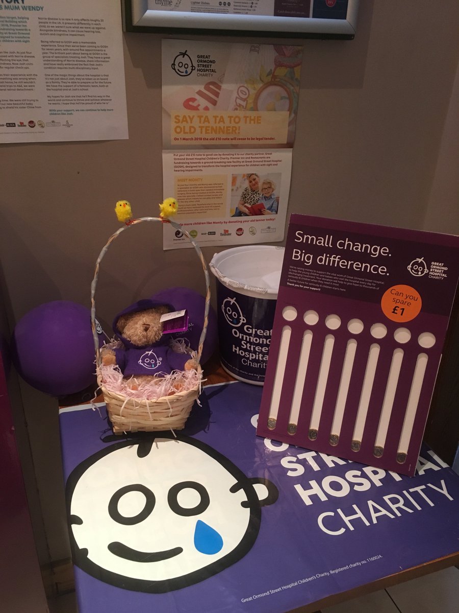 The start of our Easter display, Bernard Bear taking it easy in the basket <a href="/GreatOrmondSt/">Great Ormond Street Hospital for Children</a>